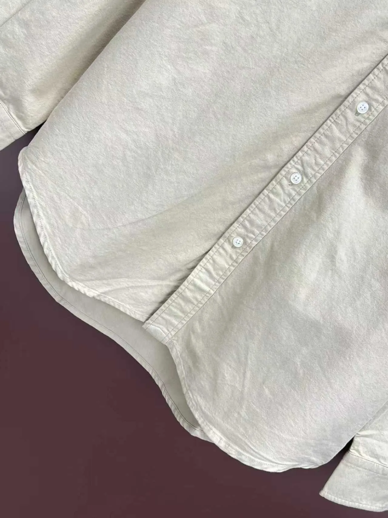 P360 Polo 25ss new solid color logo embroidered buttoned long-sleeved shirt men's high version code number: XS.S.M.L.XL.